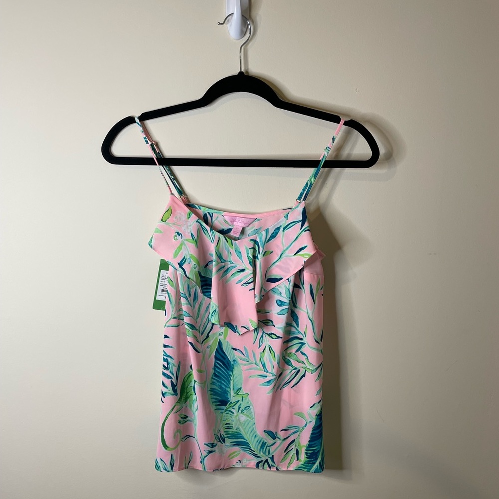 NWT Lilly Pulitzer Karmen Cami in Coral Reef Tint Chimpoiserie Resortwear Preppy